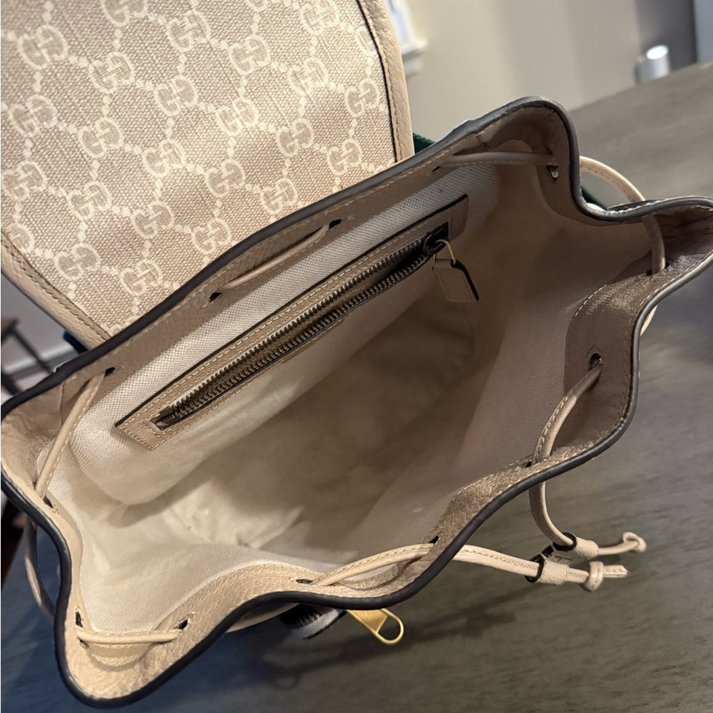 Gucci Ophidia Cream Drawstring Medium Backpack - Picture 3 of 6